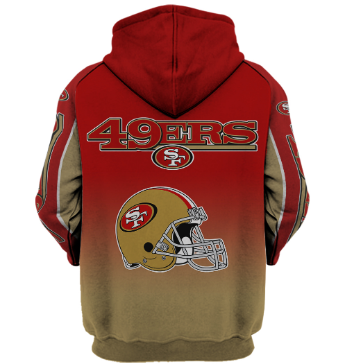 San Francisco 49ers Name In Sleeve 3D Pullover Hoodie - Image 2