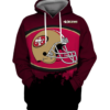 San Francisco 49ers Simple 3D Printed Pullover Hoodie