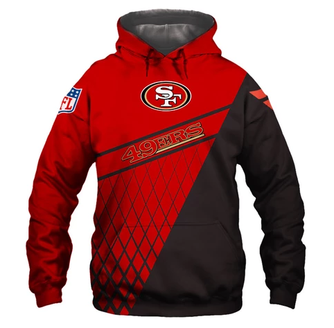 San Francisco 49ers Top Logo 3D Pullover Hoodie