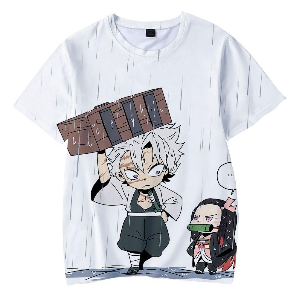 Sanemi x Nezuko - Demon Slayer - Kimetsu No Yaiba 3D T-Shirt V1
