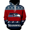 Seattle Seahawks 3D Pattern Pullover Hoodie