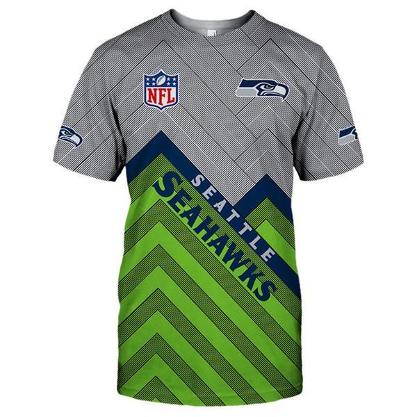 Seattle Seahawks Logo In Chest 3D Printed T-Shirt