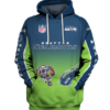 Seattle Seahawks Name In Sleeve 3D Pullover Hoodie