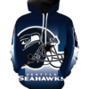 Seattle Seahawks Simple 3D Printed Pullover Hoodie