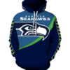 Seattle Seahawks Simple Logo 3D Printed Pullover Hoodie