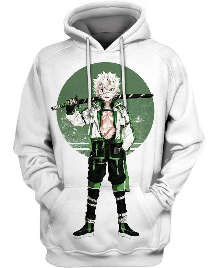 Shinazugawa Sanemi - Demon Slayer - Kimetsu No Yaiba 3D Pullover Hoodie V1