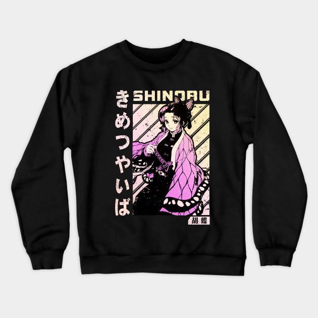 Shinobu Kocho Butterfly - Kimetsu No Yaiba Pullover Hoodie Sweatshirt V1 - Image 2
