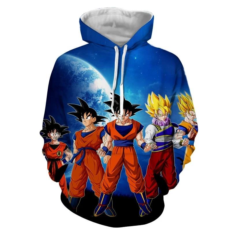 Son Goku Super Saiyan Power Dragon Ball Z 3D Pullover Hoodie