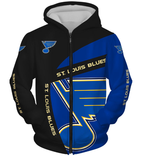 St. Louis Blues Symbol 3D Printed Zipper Hoodie Jacket