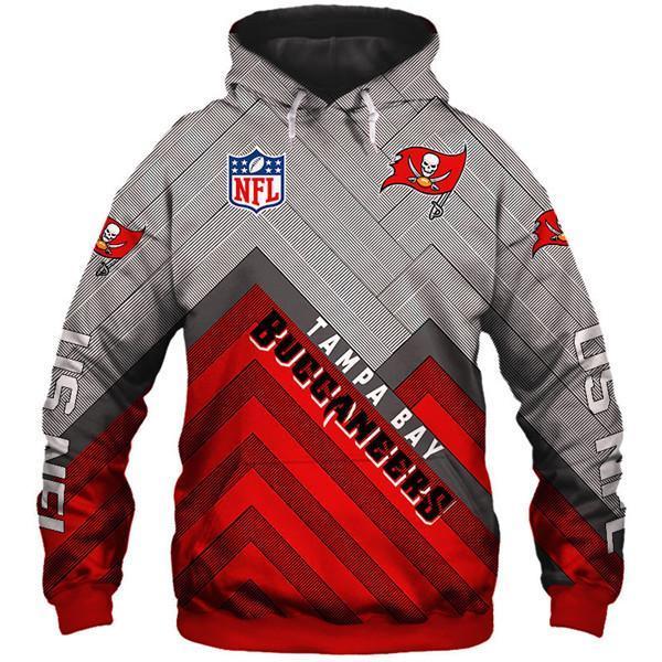 Tampa Bay Buccaneers 3D Logo Name Printed Pullover Hoodie