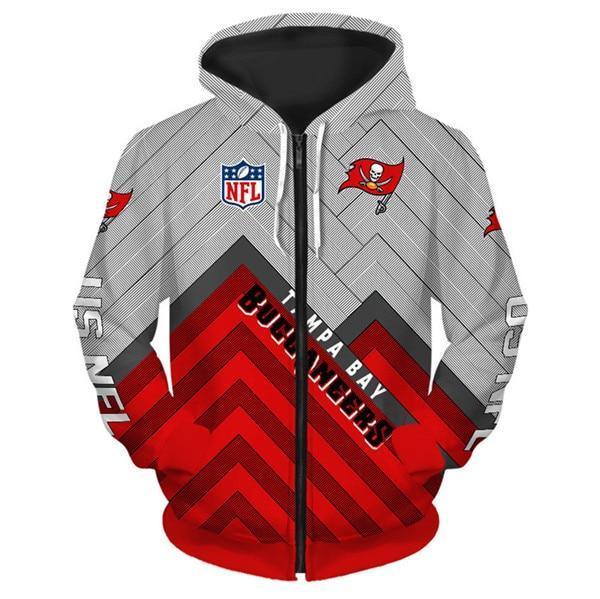 Tampa Bay Buccaneers 3D Zipper Hoodie Jacket