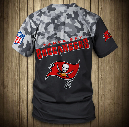 Tampa Bay Buccaneers Half Camo 3D T-Shirt - Image 2