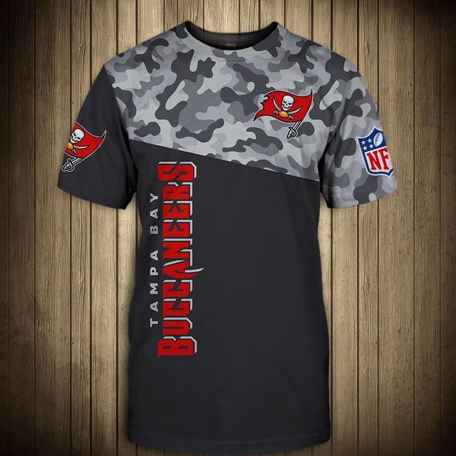 Tampa Bay Buccaneers Half Camo 3D T-Shirt