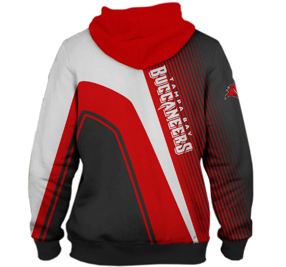 Tampa Bay Buccaneers Hooded Matching Stripe 3D Pullover Hoodie - Image 2