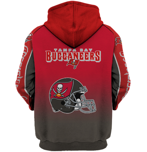 Tampa Bay Buccaneers Name In Sleeve 3D Pullover Hoodie - Image 2
