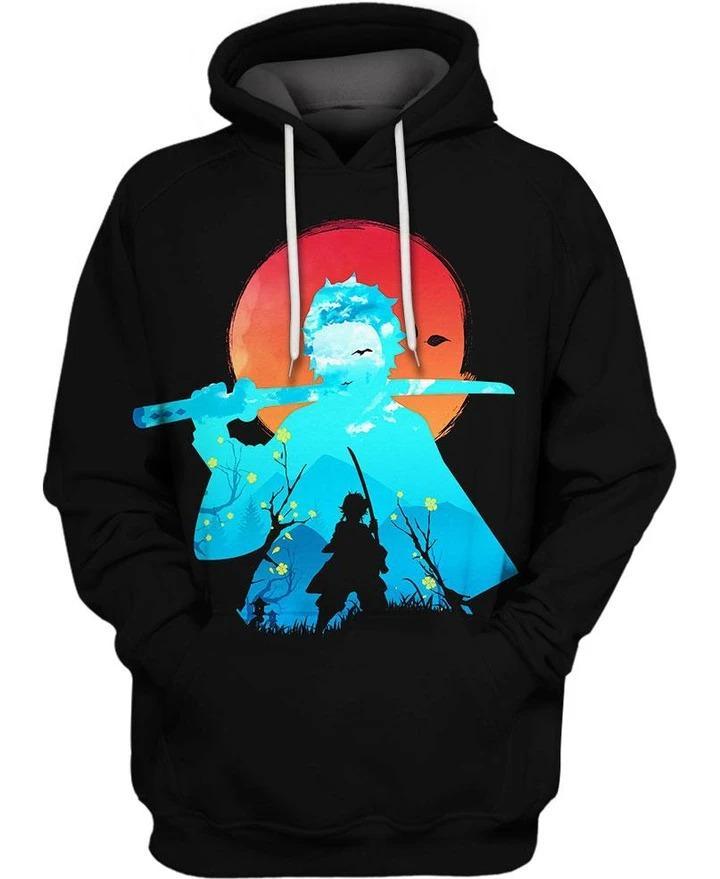 Tanjiro Kamado - Demon Slayer - Kimetsu No Yaiba 3D Pullover Hoodie V10