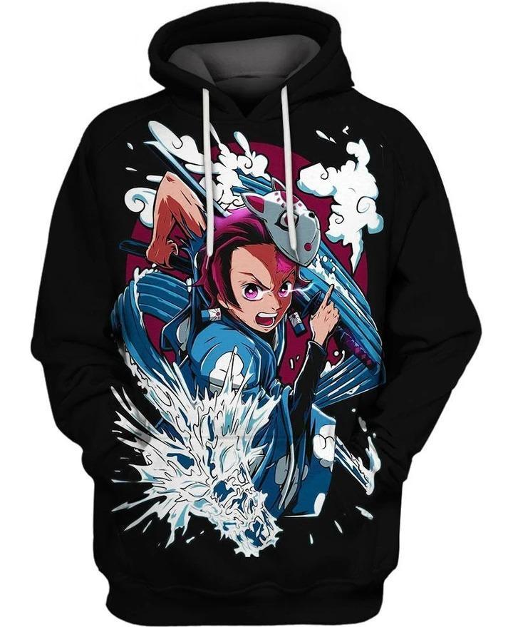 Tanjiro Kamado - Demon Slayer - Kimetsu No Yaiba 3D Pullover Hoodie V5
