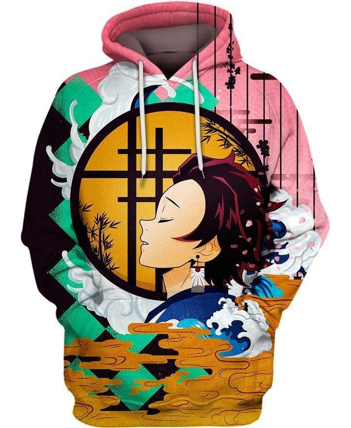 Tanjiro Kamado - Demon Slayer - Kimetsu No Yaiba 3D Pullover Hoodie V6