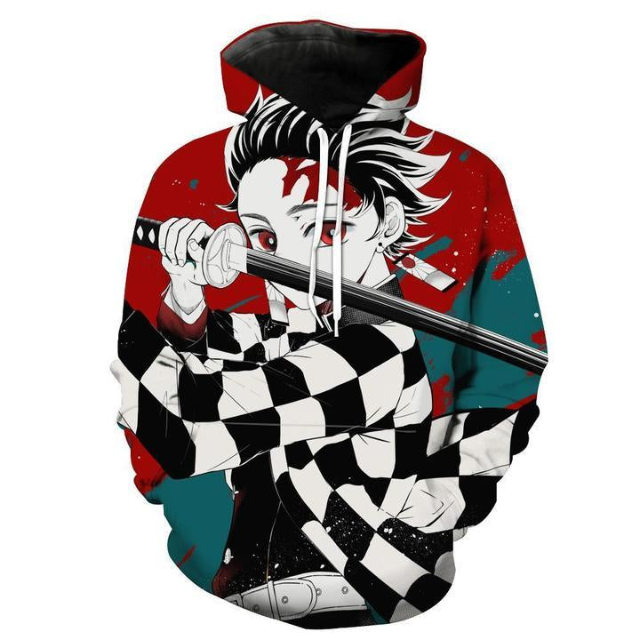Tanjiro Kamado - Demon Slayer - Kimetsu No Yaiba 3D Pullover Hoodie V7