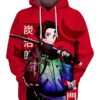 Tanjiro Kamado - Demon Slayer - Kimetsu No Yaiba 3D Pullover Hoodie V9