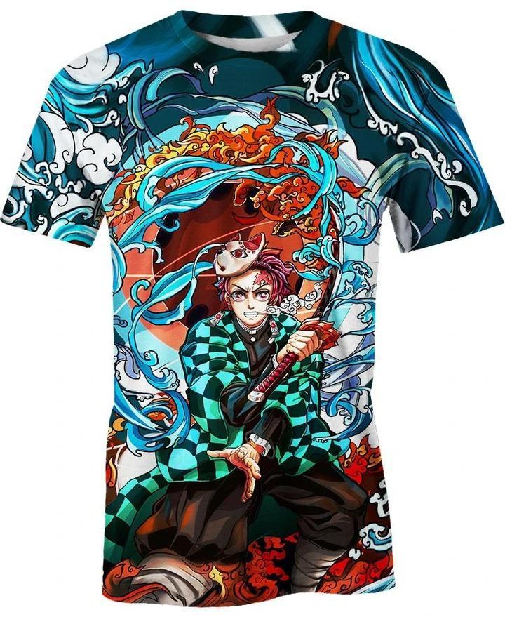 Tanjiro Kamado - Demon Slayer - Kimetsu No Yaiba 3D T-Shirt V17