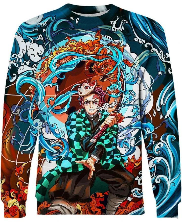 Tanjiro Kamado - Demon Slayer - Kimetsu No Yaiba3D Crewneck Sweatshirt V2