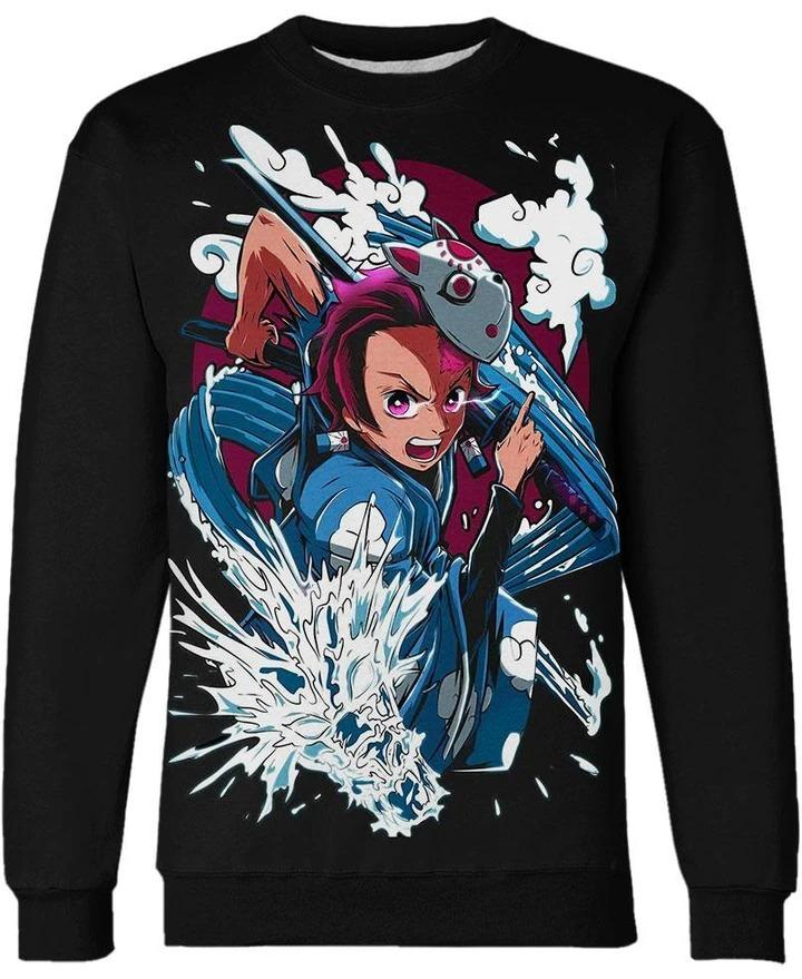 Tanjiro Kamado - Demon Slayer - Kimetsu No Yaiba3D Crewneck Sweatshirt V3