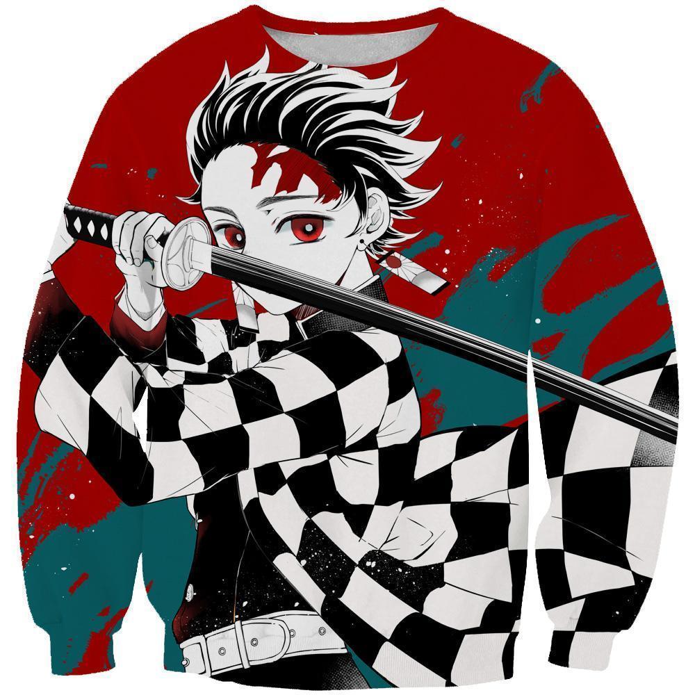 Tanjiro Kamado - Demon Slayer - Kimetsu No Yaiba3D Crewneck Sweatshirt V4
