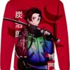 Tanjiro Kamado - Demon Slayer - Kimetsu No Yaiba3D Crewneck Sweatshirt V6