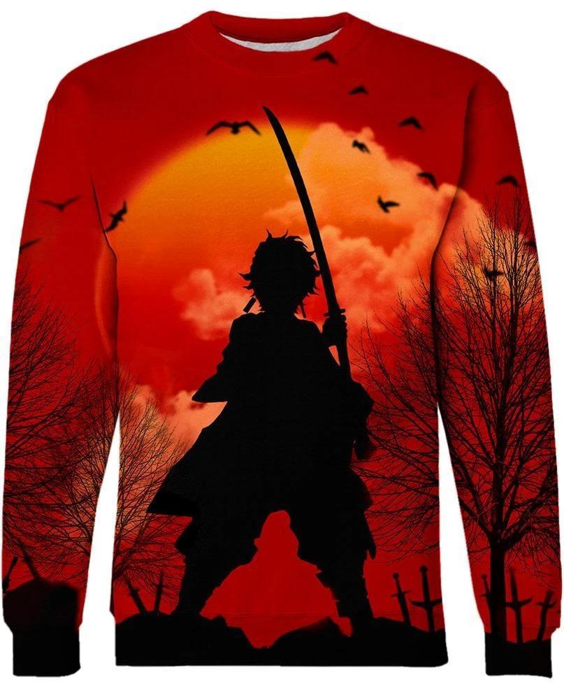 Tanjiro Kamado - Demon Slayer - Kimetsu No Yaiba3D Crewneck Sweatshirt V7