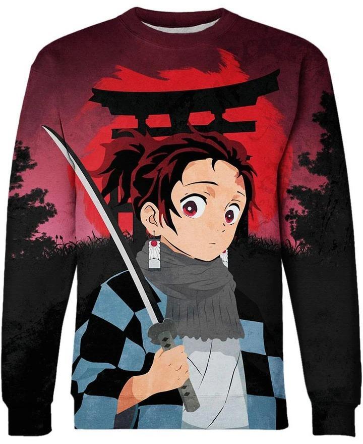 Tanjiro Kamado - Demon Slayer - Kimetsu No Yaiba3D Crewneck Sweatshirt V9