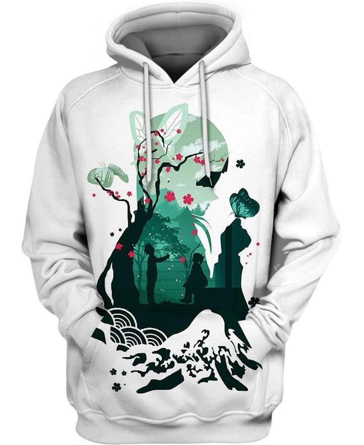 Tanjiro x Kanao - Demon Slayer - Kimetsu No Yaiba 3D Pullover Hoodie V1