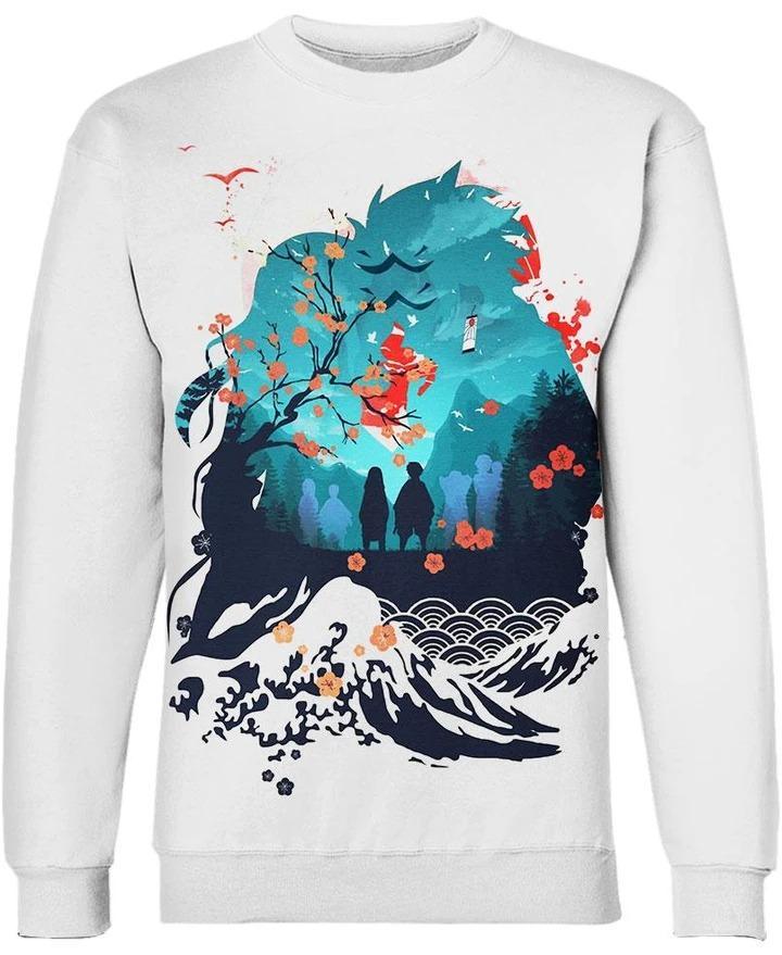Tanjiro x Nezuko - Demon Slayer - Kimetsu No Yaiba 3D Crewneck Sweatshirt V2