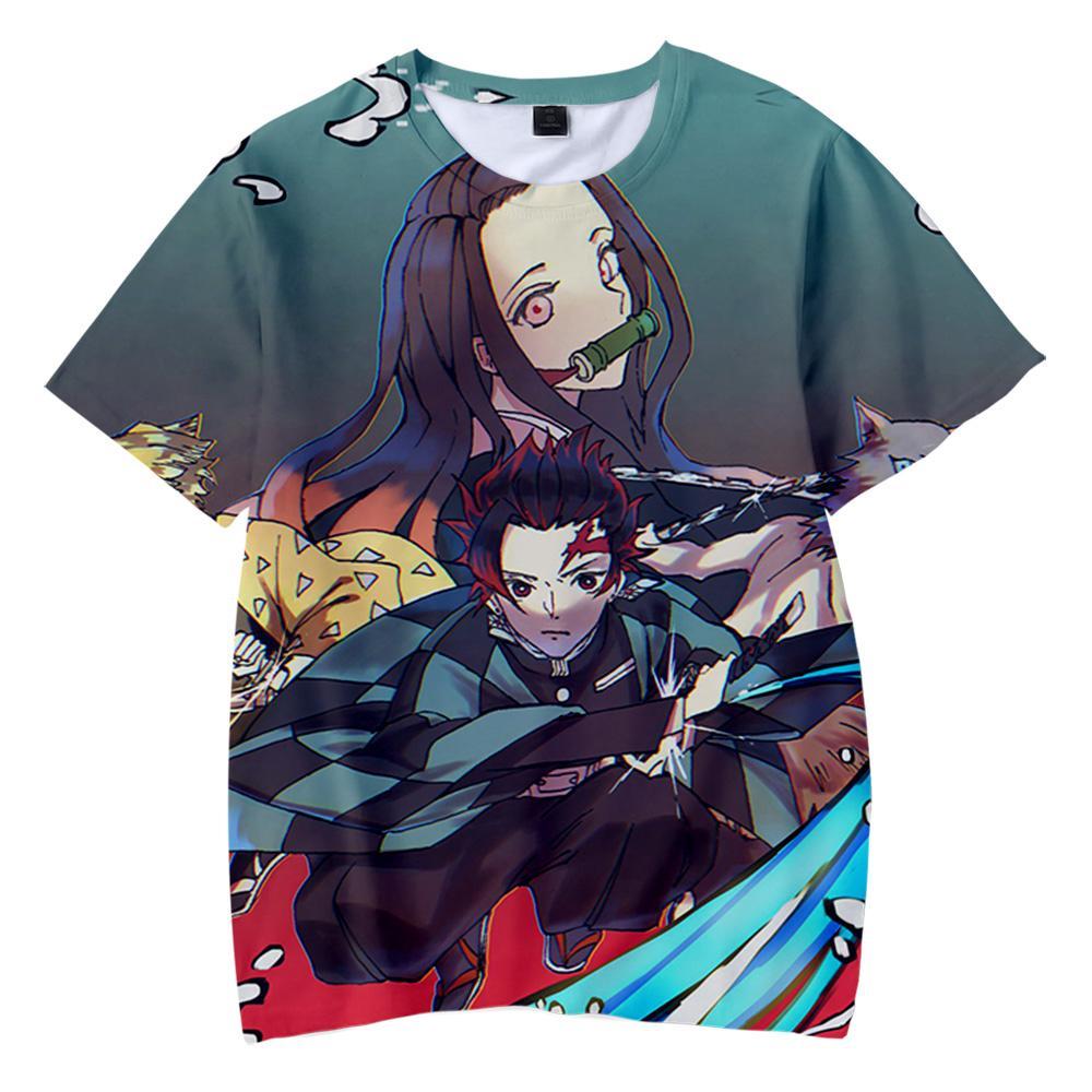 Tanjiro x Nezuko - Demon Slayer - Kimetsu No Yaiba 3D T-Shirt V2