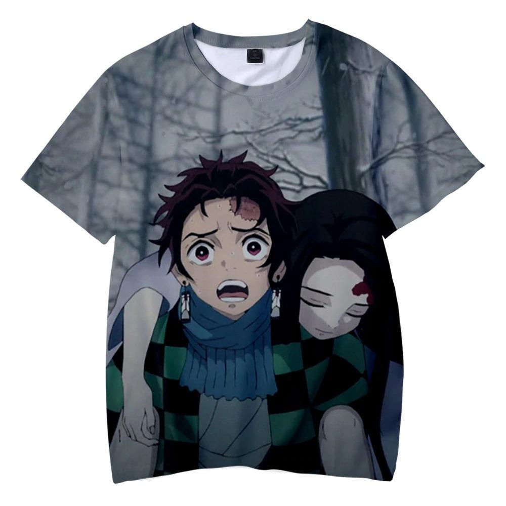 Tanjiro x Nezuko - Demon Slayer - Kimetsu No Yaiba 3D T-Shirt V3