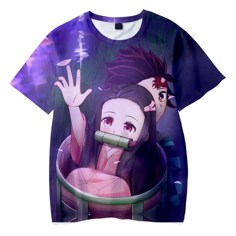 Tanjiro x Nezuko - Demon Slayer - Kimetsu No Yaiba 3D T-Shirt V4