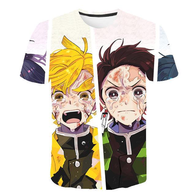 Tanjiro x Zenitsu - Demon Slayer - Kimetsu No Yaiba 3D T-Shirt V1