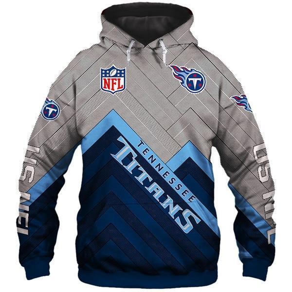 Tennessee Titans 3D Logo Name Printed Pullover Hoodie