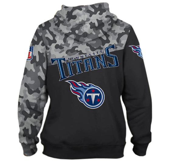 Tennessee Titans Half Camo 3D Pullover Hoodie - Image 2