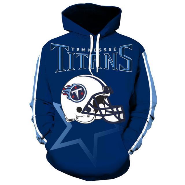 Tennessee Titans Helmet With Team Name 3D Printed Pullover Hoodie