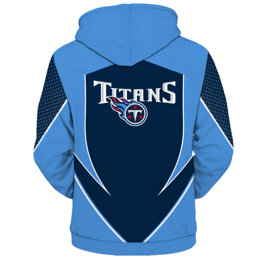 Tennessee Titans Middle Logo 3D Printed Zipper Hoodie Jacket - Image 2