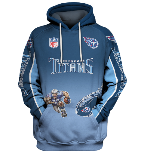 Tennessee Titans Name In Sleeve 3D Pullover Hoodie