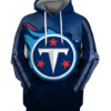Tennessee Titans Simple 3D Printed Pullover Hoodie