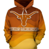 Texas Longhorns Simple 3D Printed Pullover Hoodie