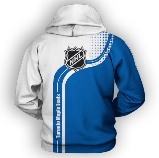 Toronto Maple Leafs Half Color 3D Printed Pullover Hoodie - Image 2