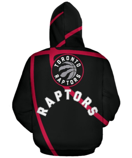 Toronto Raptors Simple 3D Printed Pullover Hoodie - Image 2
