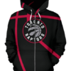 Toronto Raptors Simple 3D Printed Zipper Hoodie Jacket
