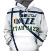 Utah Jazz Simple 3D Printed Pullover Hoodie