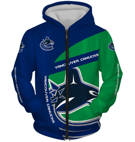 Vancouver Canucks Symbol 3D Printed Zipper Hoodie Jacket