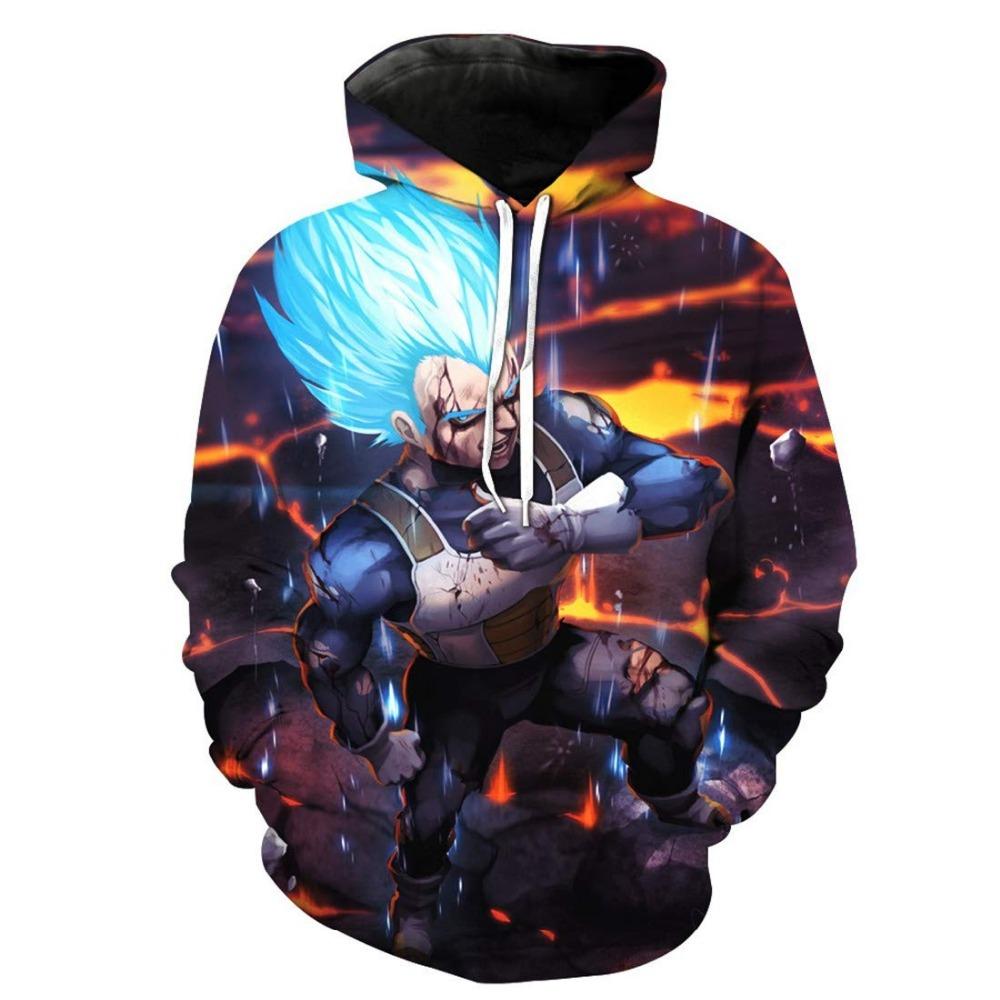 Vegeta Dragon Ball Z 3D Pullover Hoodie V1